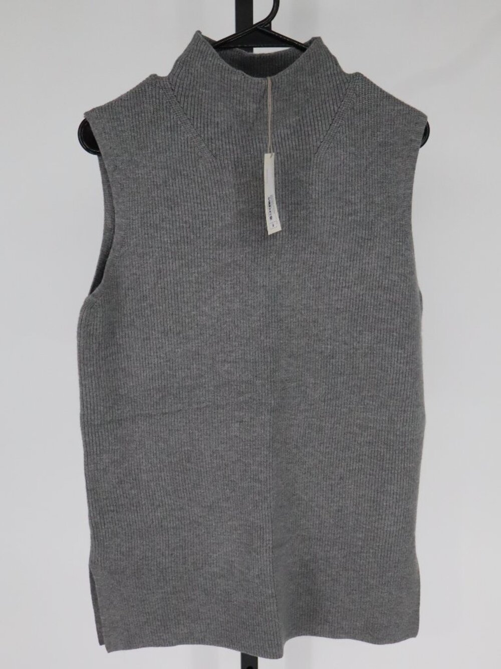 A New Day Ribbed knit sleeveless sweater vest, mock neck Size M NWT